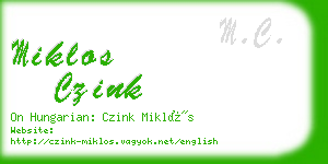 miklos czink business card